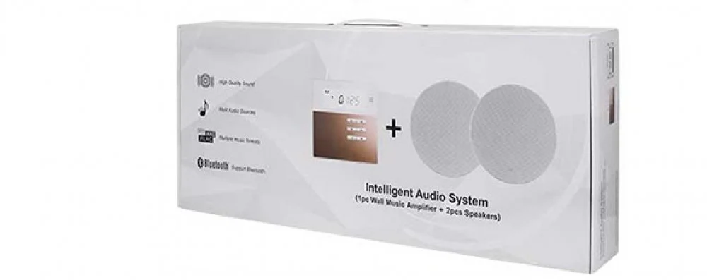 سماعتين 6.5 انش سقفية مع جهاز تحكم جداري