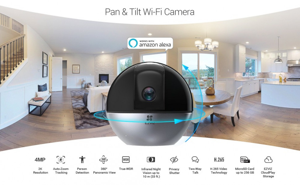 كاميرا مراقبة داخلي واي فاي 360 درجة 4 ميجا بيكسل - EZVIZ