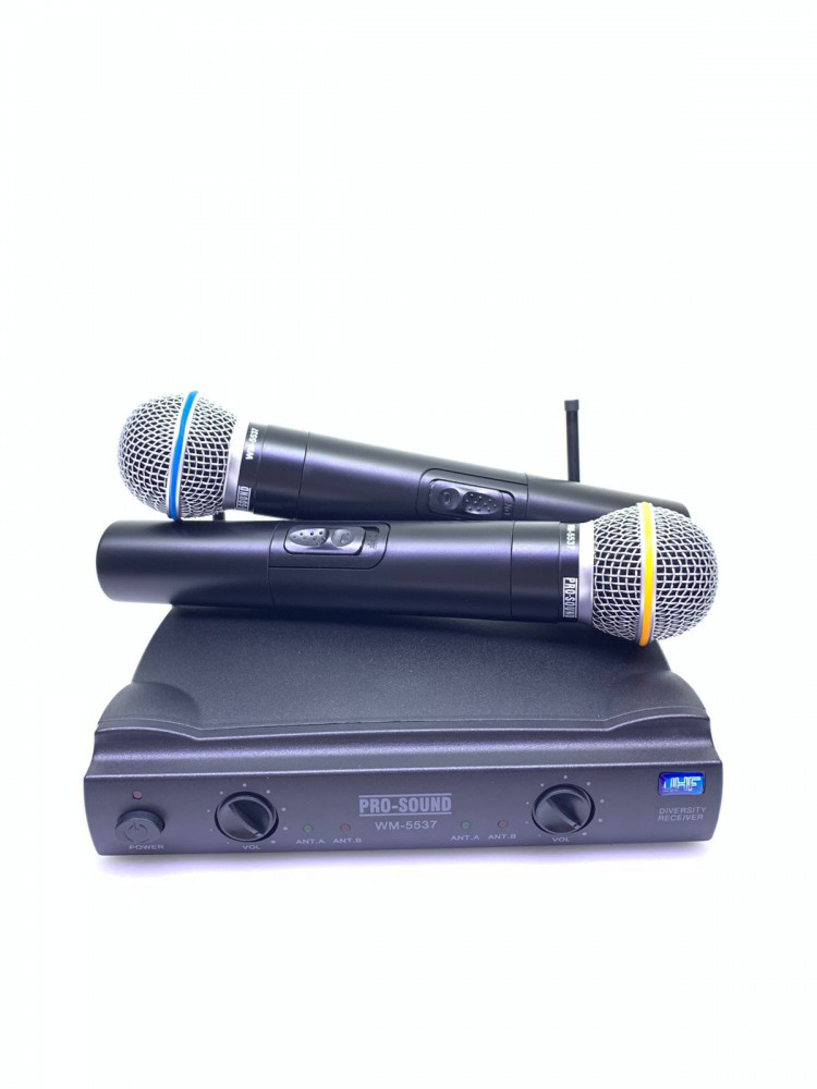 2 ميكرفون لاسلكي يدوي - PRO SOUND