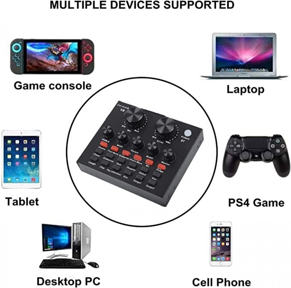 كرت صوت بلوتوث- V8