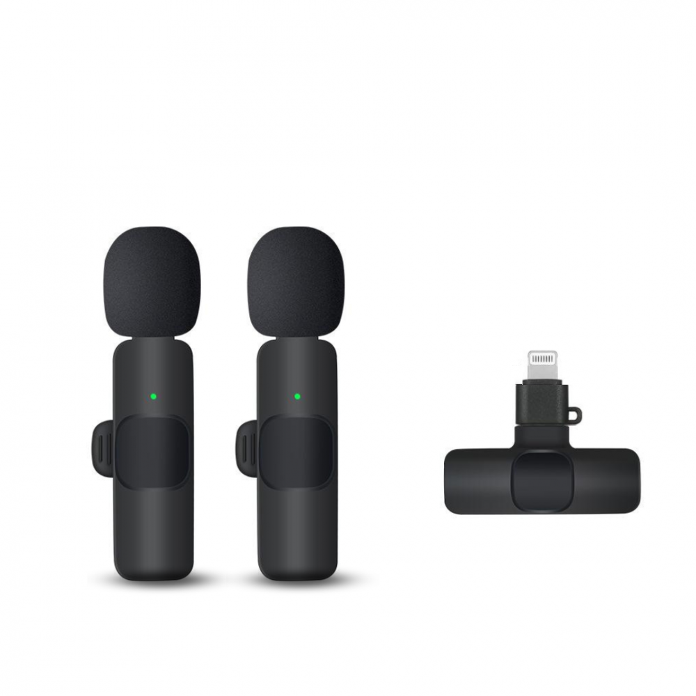 2 ميكرفون لاسلكي للايفون + تايب سي