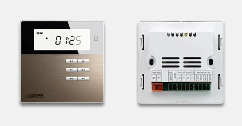 سماعتين 6.5 انش سقفية مع جهاز تحكم جداري