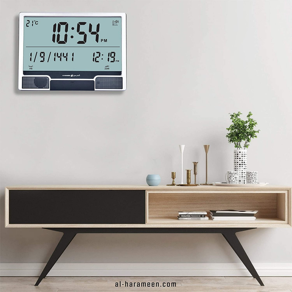 ساعة حائط توقيت الصلاة للمساجد - الحرمين