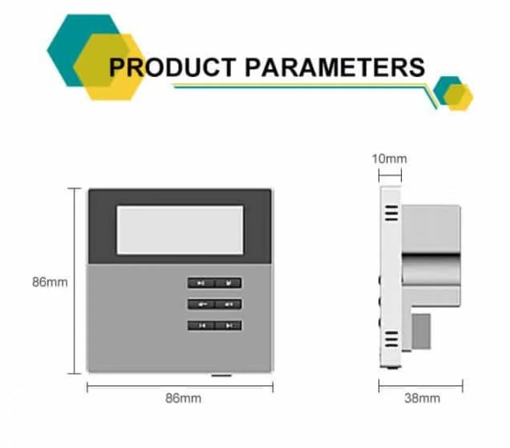 سماعتين 6.5 انش سقفية مع جهاز تحكم جداري