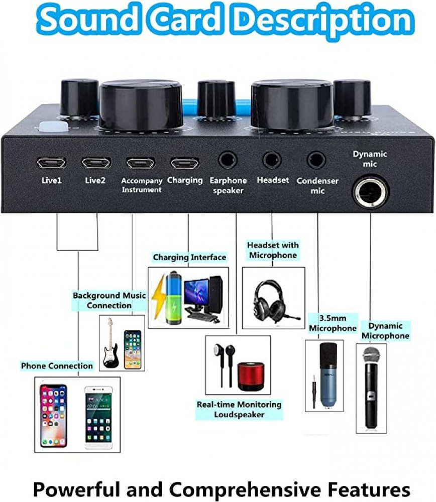 كرت صوت بلوتوث- V8