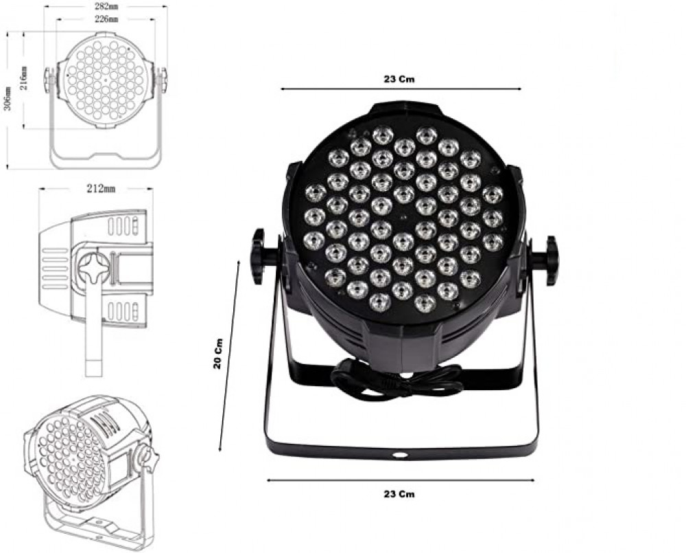 إضاءة ليد قوي 7 ألوان - LED LIGHT