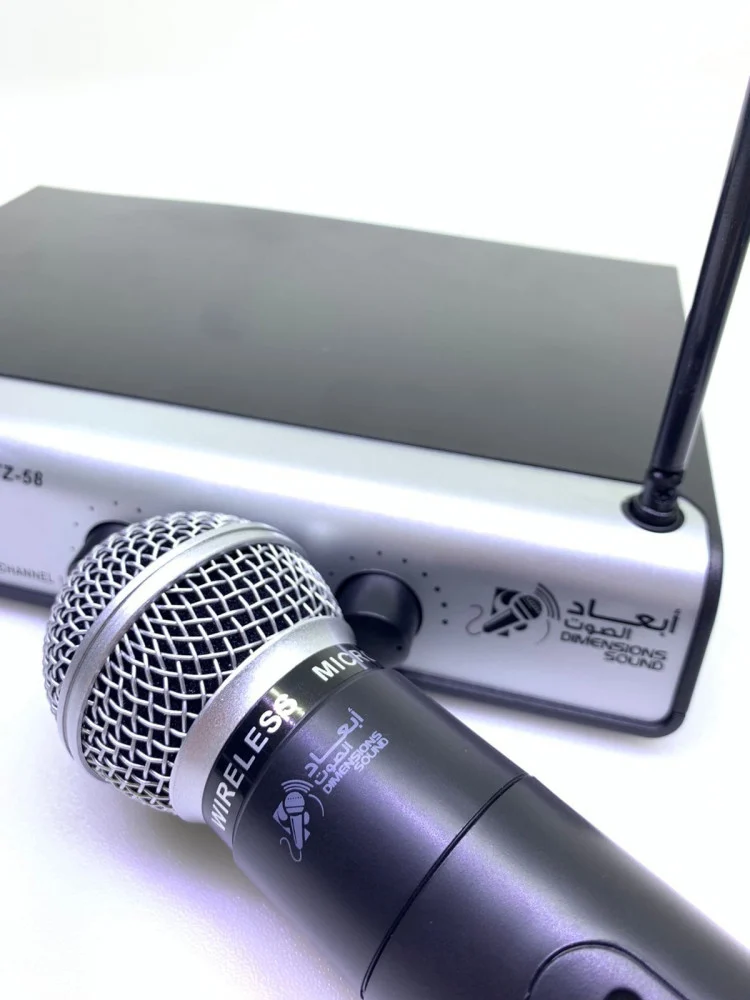 2 ميكرفون لاسلكي يدوي - أبعاد